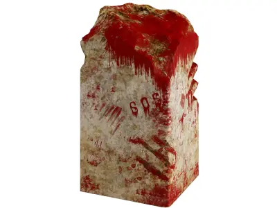 Broken Column Low-poly 3D model purchase