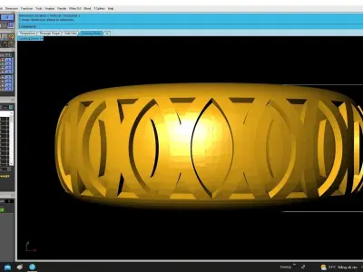 Modern Openwork Band Ring Jewelry 3D Model  4904 3D print model