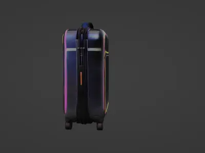 Futuristic Smart Suitcase with Sleek Neon Accents   3D model