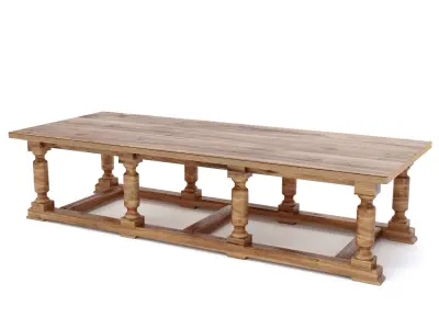 Castle Style Dining Table 3D model