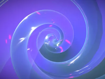 Spiral Pyramid Blue Glass 3D model