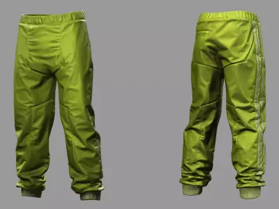 Futuristic Green Pants - Game-Ready 3D Clothing Low-poly 3D model