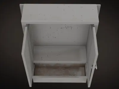 Wall Mounted Cabinet Low-poly 3D model