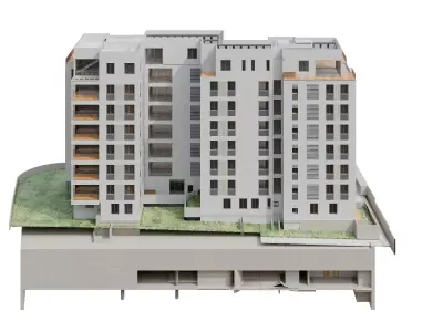 Residence Building 8 Low-poly 3D model