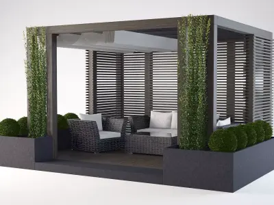 Modern pergola 3D model