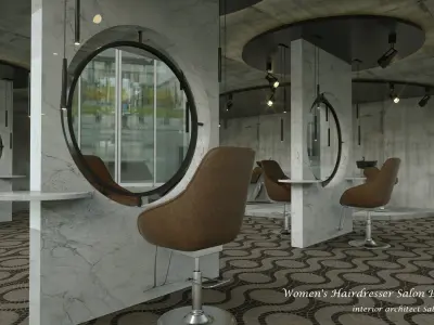 Women Hair Salon  3D model 3D model