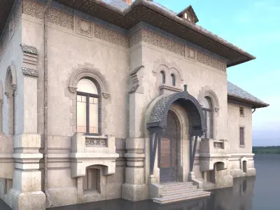 Neoromanian architecture - Cotescu House 1942  3D model