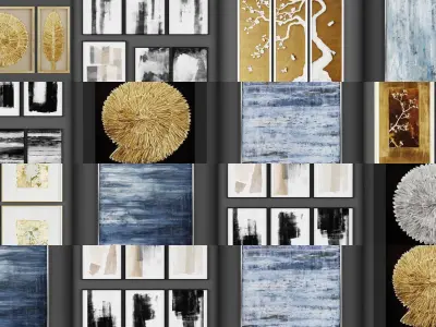 Collection of Picture Frames - 20 sets 3D Model Pack 15