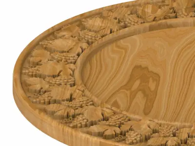 Carved picture frame STL 3D model 149