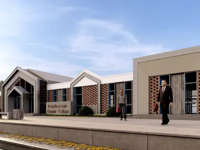 station Low-poly 3D model