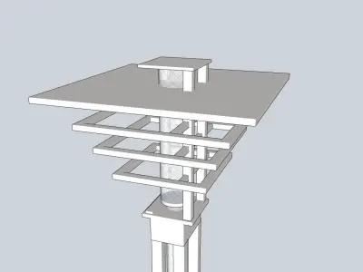 Street pole lights sketchup model 3D model