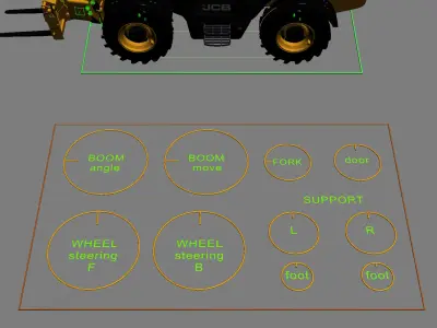  Telehandler JCB 535 Forklift Rigged 