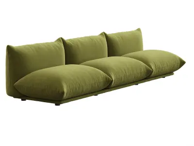 Marenco 3 Seater Sofa without Armrests 3D model