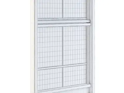 Factory Side Wall with Windows 3D model