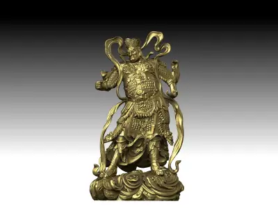 3D model of the four heavenly kings 3D print model