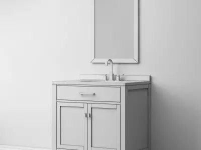 RH HUTTON SINGLE VANITY 3D model