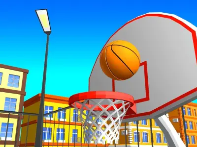 Basketball Court Low-poly 3D model