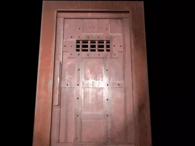 DoorMetalRustV3 Low-poly 3D model