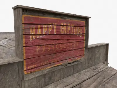 Photography Store Low Poly Low-poly 3D model