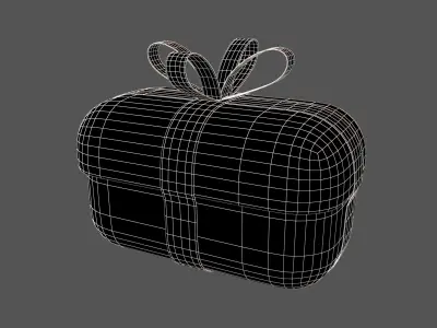 Giftbox v2 004 Low-poly 3D model