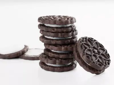 Chocolate Cookie with Cream Filling - 3D Scan 3D model