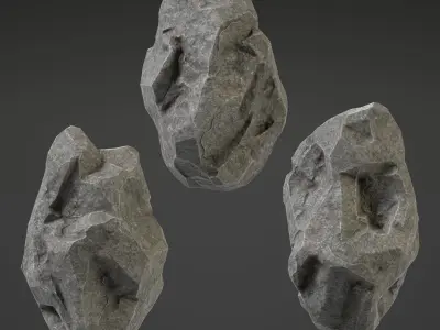 Stone Big - 3rd Low-poly 3D model