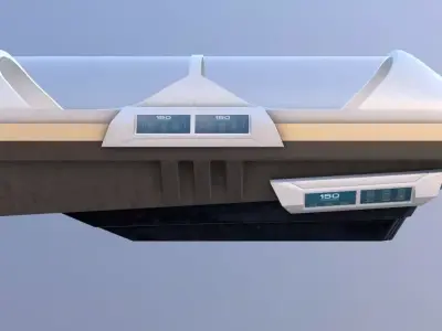 sci-fi spaceship sleeping pod Low-poly 3D model