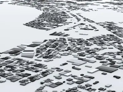 Dakar Streets and Buildings 3D model