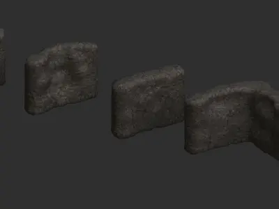 Cave Walls Combo - Base Low-poly 3D model