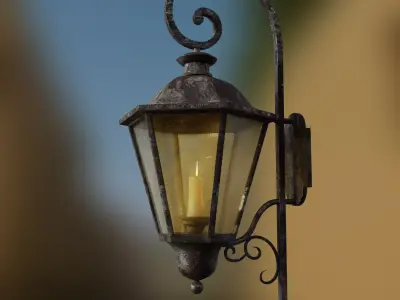 Old Antique Lamp Low-poly 3D model