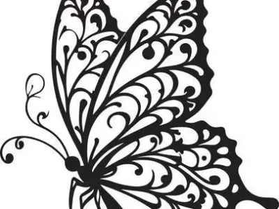 Pendant Butterfly Charm Butterfly Pendant Gold Silver  3D print model