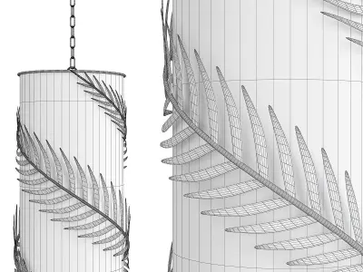 Aviva Stanoff for Currey Co Queenbee Palm Pendant Low-poly 3D model