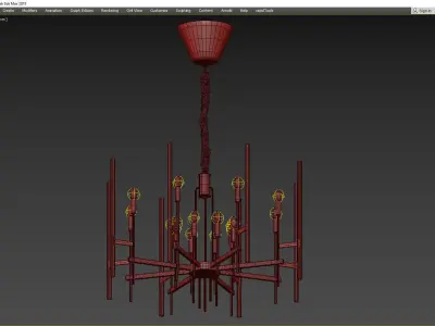 ANKE BRASS CHANDELIER 2 3D model