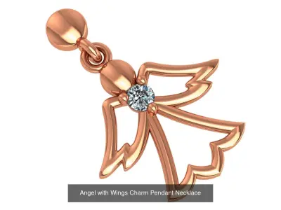 33 Angel Charm Pendant Necklace  3D Model Pack