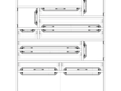 commode 9 wooden dresser with drawers 3D model