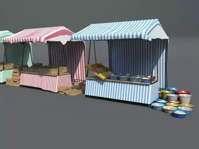 Market Stall 3D model