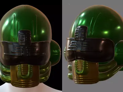 Helmet plastic mask protection ball shaped Low-poly 3D model Low-poly 3D model