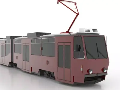 Tatra KT8D5N Low Low-poly 3D model