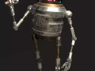 jelly-bot rigged Low-poly 3D model