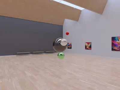 HDRI - Art Museum Gallery Interior 28 - 16384x8192 Texture