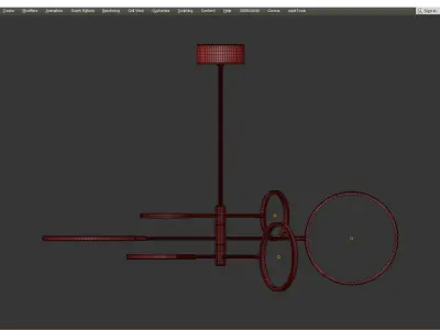 Hudson Valley Saturn Chandelier Low-poly 3D model