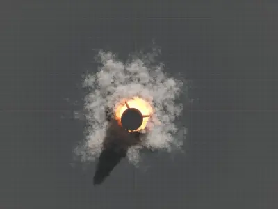 3D Rocket Start Animation 3D model