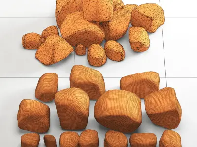 Stone black chip 3D model