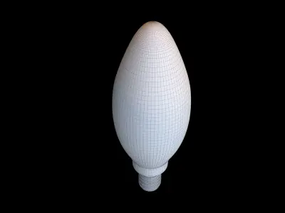 Candelabra Bulb  Low-poly 3D model