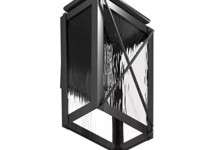 Wakeford  Textured Black Wall Lantern Progress Lighting 3D model