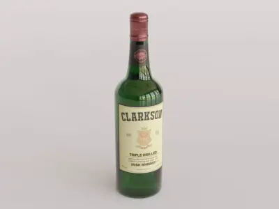 Whiskey Bottle Low-poly 3D model