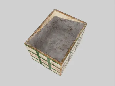 Hong Kong Street Styrofoam Green Box 3D model