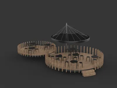 Summer terrace 3D model