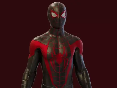 Spider-man Miles Morales PS5 Rigged 3D model