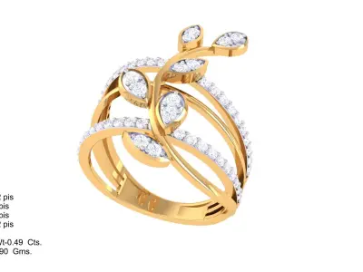  Women Ring MTL 3dm STL OBJ FBX Details 3D print model 63